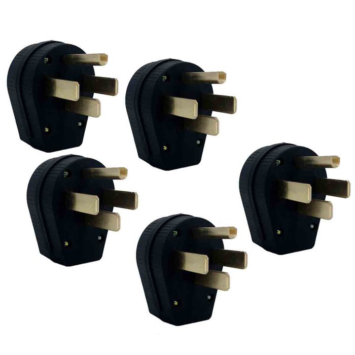 ECUTEE 5pcs Replacement Power Plug Male Plug For Dryers/ranges/heater